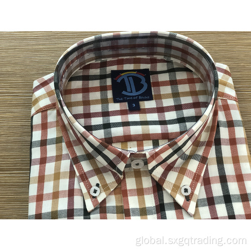 100% Cotton Jacquard Shirt Male 100% cotton yarn dyed long sleeve shirt Manufactory